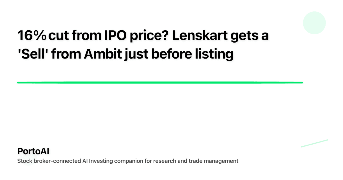 16% cut from IPO price? Lenskart gets a 'Sell' from Ambit just before listing