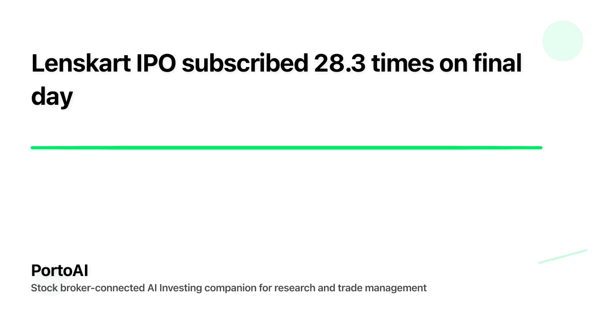 Lenskart IPO subscribed 28.3 times on final day